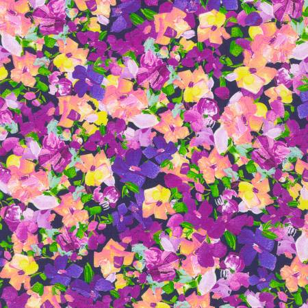 Painterly Petals Meadow Park Petals Fabric-Robert Kaufman-My Favorite Quilt Store