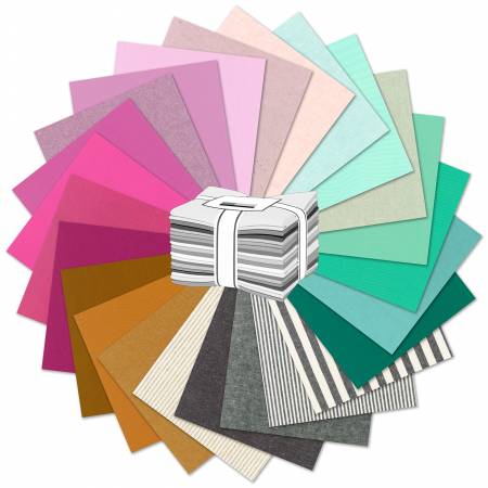 Palette Picks by Lo & Behold Stitchery Heirloom FQ Bundle 24pc.-Robert Kaufman-My Favorite Quilt Store