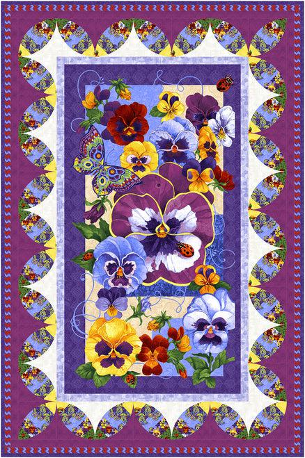 Pansy Prose Panel Quilt Pattern - Free Digital Download-Blank Quilting Corporation-My Favorite Quilt Store