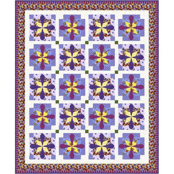 Pansy Prose Patchwork Quilt Pattern - Free Digital Download