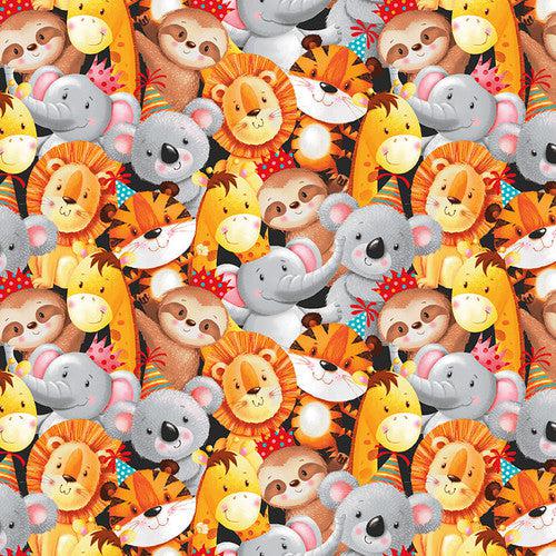 Party Animals Multi Animals Allover Fabric-Henry Glass Fabrics-My Favorite Quilt Store