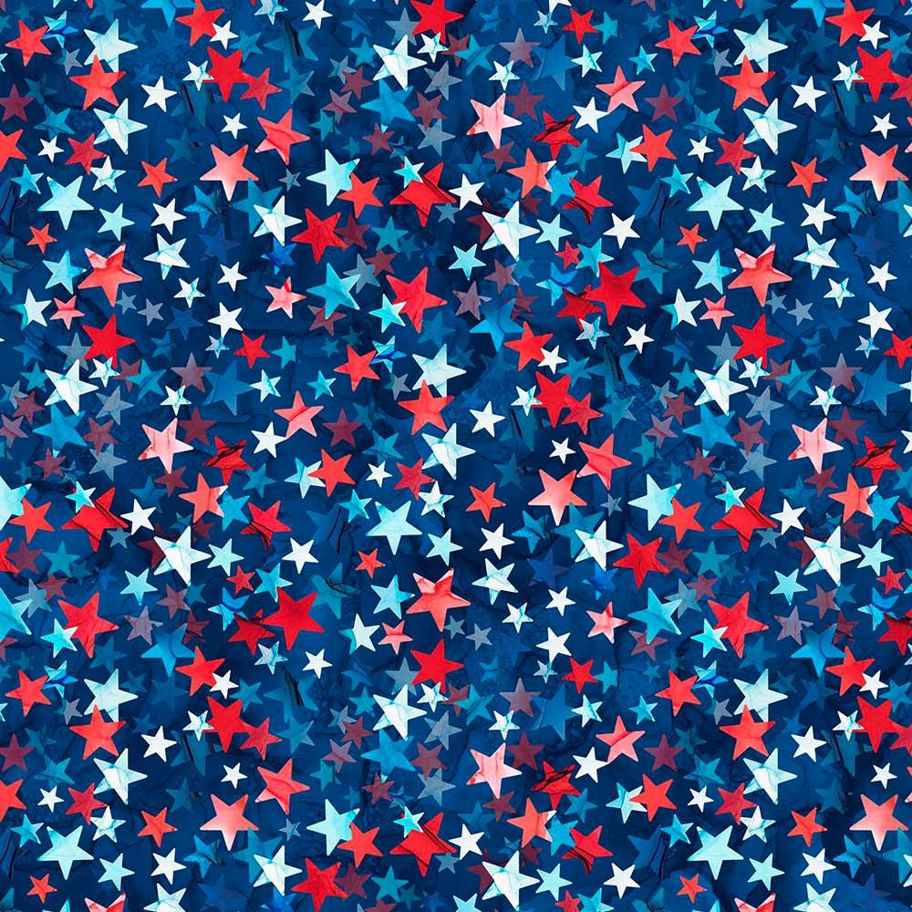 Patriot Navy Allover Stars Fabric-Northcott Fabrics-My Favorite Quilt Store