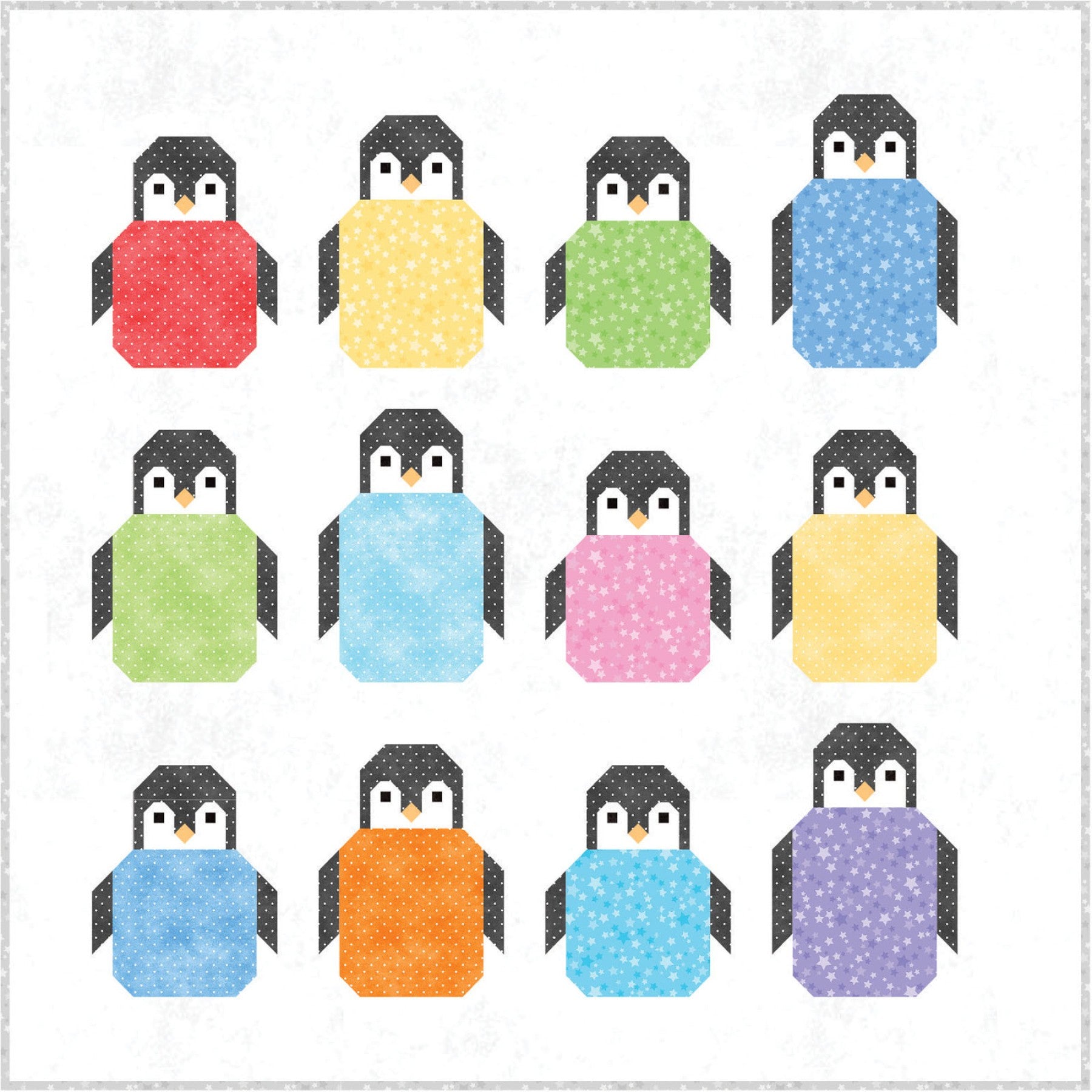 Penguin Party Flannel Quilt Kit