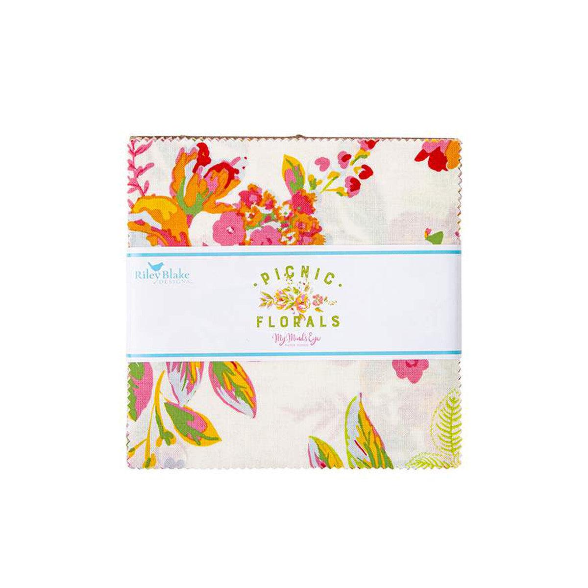 Picnic Florals 5" Charm Pack-Riley Blake Fabrics-My Favorite Quilt Store
