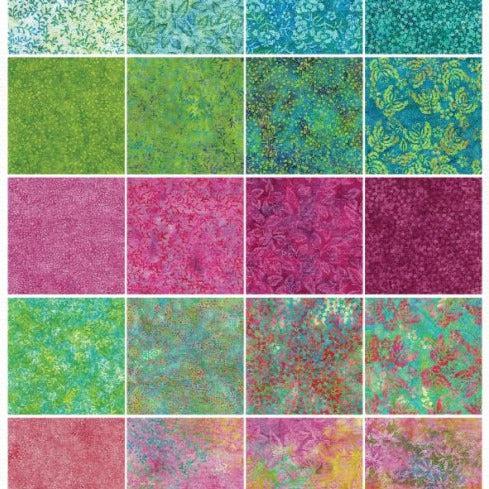 Pin Dot Floral Batik 10" Island Stack-Island Batik-My Favorite Quilt Store