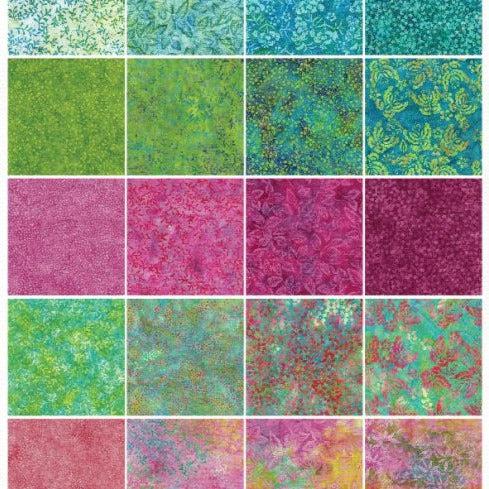 Pin Dot Floral Batik 2½" Strip Set-Island Batik-My Favorite Quilt Store