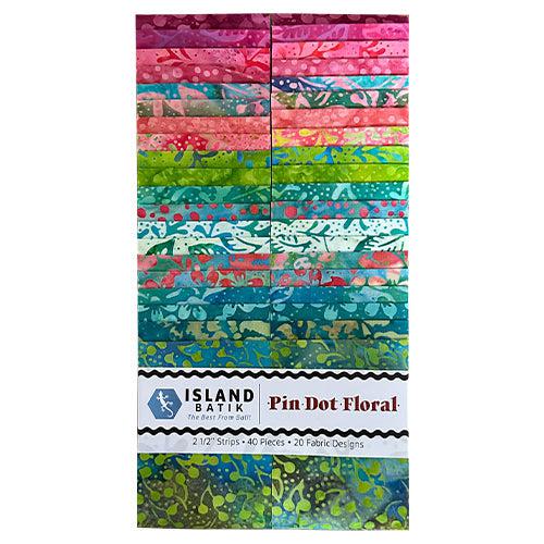 Pin Dot Floral Batik 2½" Strip Set-Island Batik-My Favorite Quilt Store