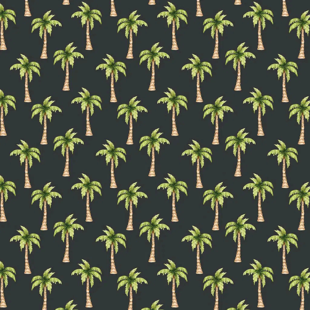Pirates Ahoy Black Palm Trees Fabric-Camelot Fabrics-My Favorite Quilt Store