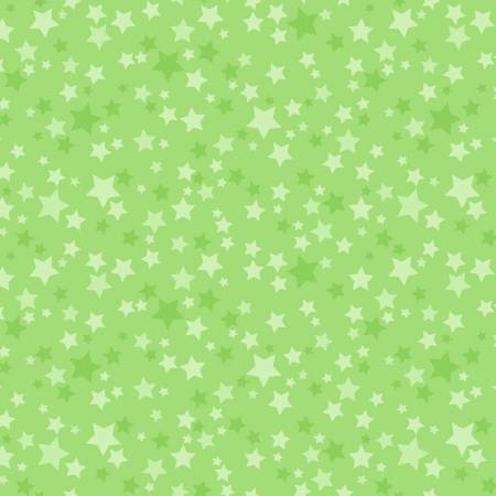 Playtime Green Stars Flannel Fabric