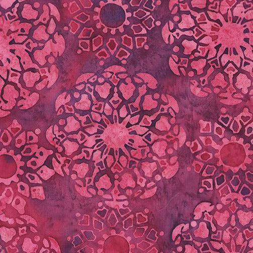 Plumrose Plum Lantern Floral Batik Fabric-Anthology Fabrics-My Favorite Quilt Store