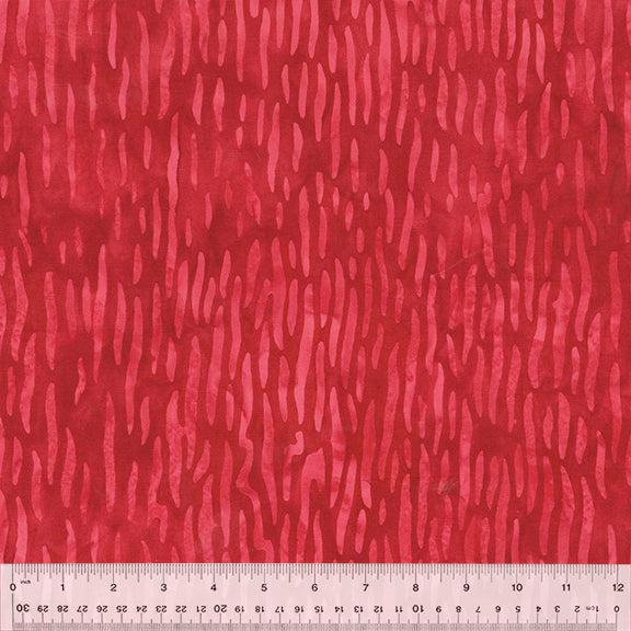Plumrose Red Jagged Stripe Batik Fabric-Anthology Fabrics-My Favorite Quilt Store