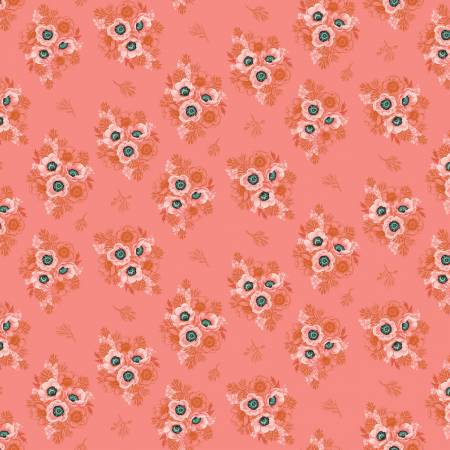 Porch Swing Coral Vignettes Fabric-Riley Blake Fabrics-My Favorite Quilt Store