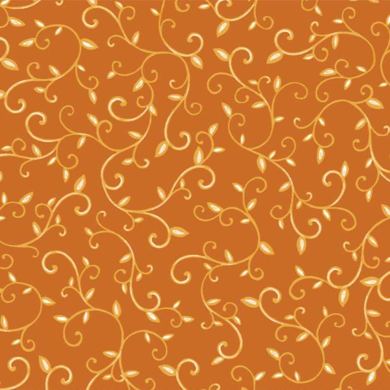 Practical Magic Orange Vines Fabric-P & B Textiles-My Favorite Quilt Store
