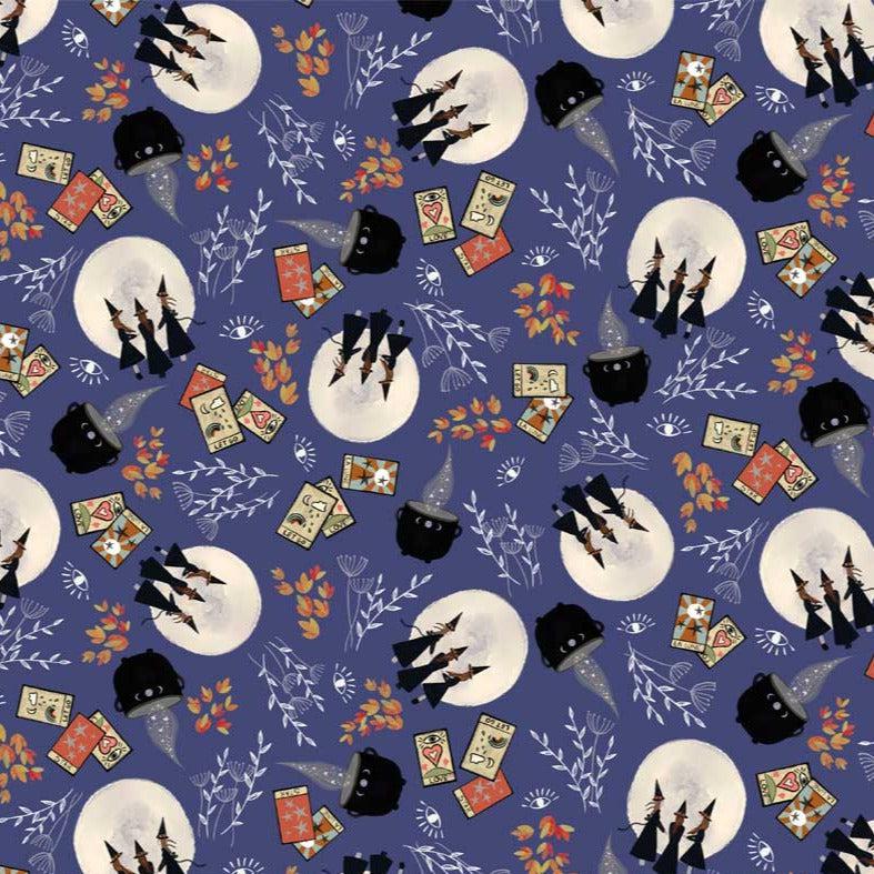 Practical Magic Violet Witchy Night Fabric-P & B Textiles-My Favorite Quilt Store