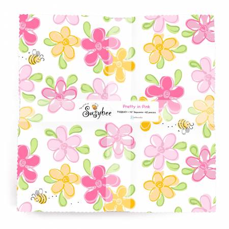 Pretty in Pink 10" Square Pack 42pc.-Susybee-My Favorite Quilt Store