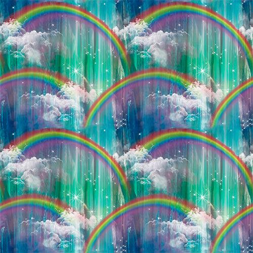 Princess Dreams Multi Rainbow Waterfall Digital Print Fabric