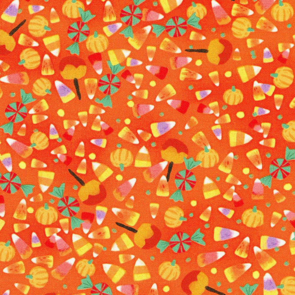 Pumpkin Pals Pumpkin Candy Fabric-Robert Kaufman-My Favorite Quilt Store