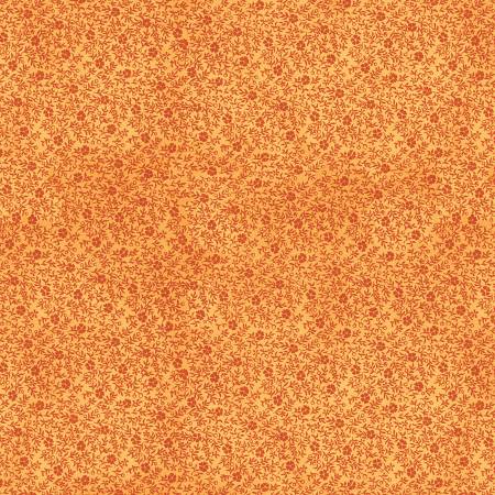 Pumpkin Patch Orange Inside Clover Fabric-Riley Blake Fabrics-My Favorite Quilt Store