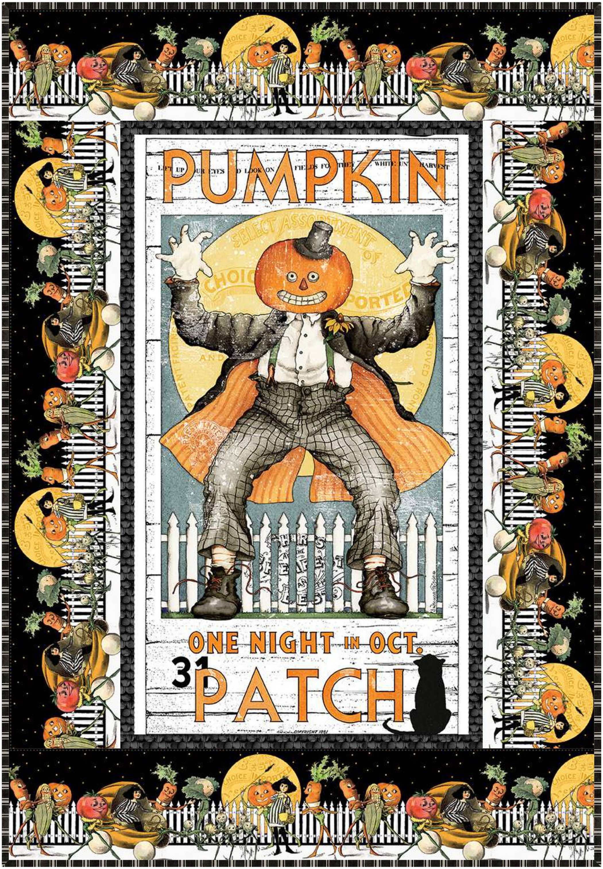 Pumpkin Patch Panel and Border Quilt Kit-Riley Blake Fabrics-My Favorite Quilt Store