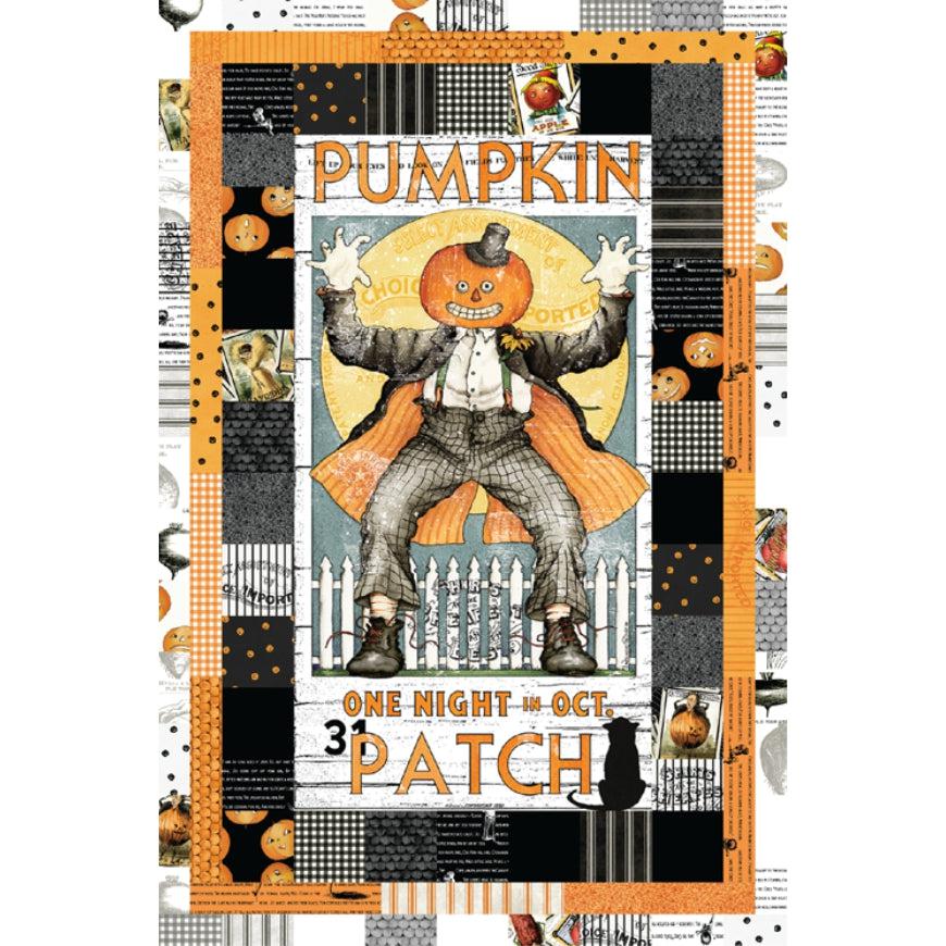Pumpkin Patch Patchy Panel Quilt Pattern - Digital Free Download