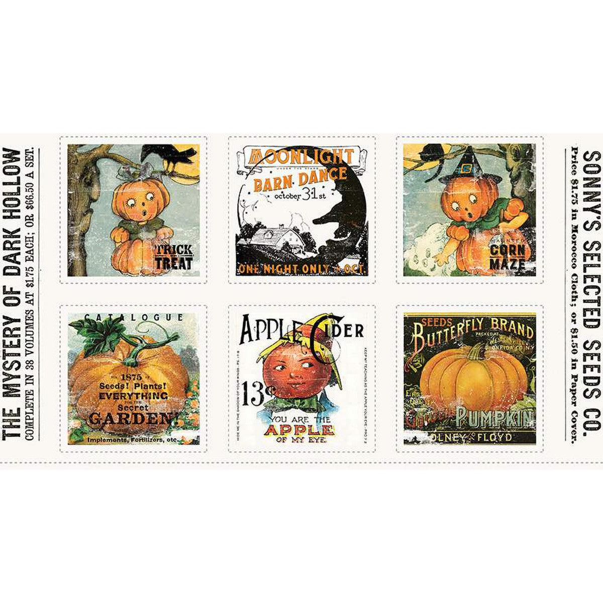 Pumpkin Patch White Large Pumpkin Patch Panel 24"-Riley Blake Fabrics-My Favorite Quilt Store