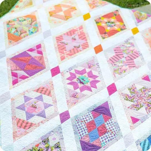 Queen of Diamonds BOM- Shipment 2 Blocks 4+5+6-Free Spirit Fabrics-My Favorite Quilt Store