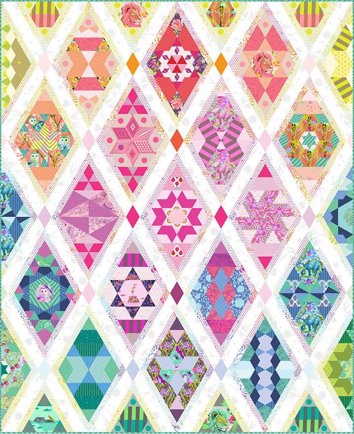 Queen of Diamonds BOM- Shipment 2 Blocks 4+5+6-Free Spirit Fabrics-My Favorite Quilt Store