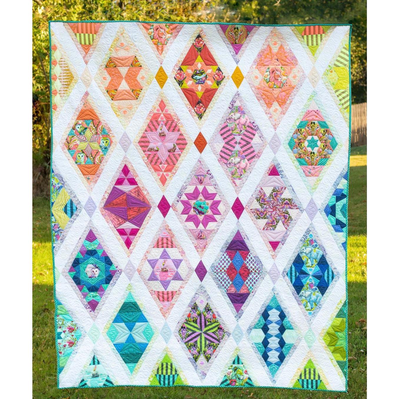 Queen of Diamonds BOM- Shipment 2 Blocks 4+5+6-Free Spirit Fabrics-My Favorite Quilt Store