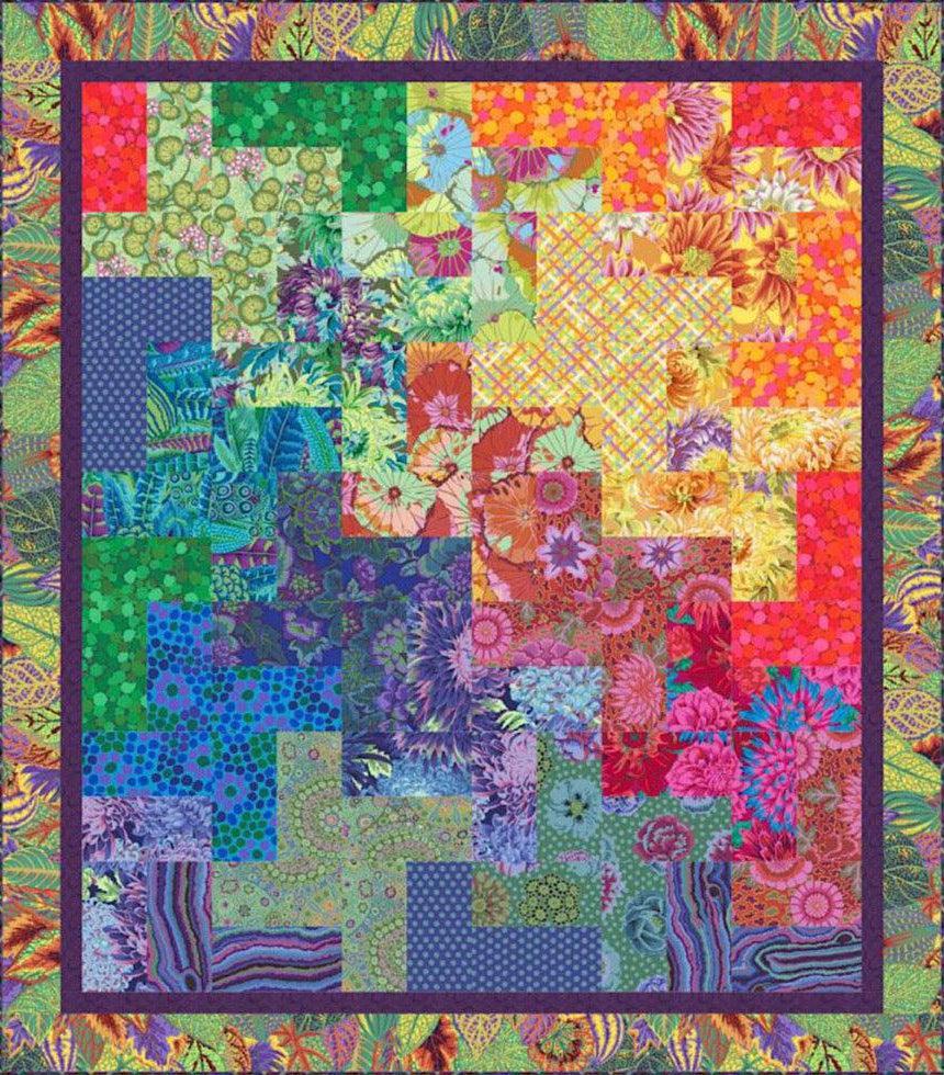 Quickstep Kaffe Rainbow Colorway Quilt Kit-Free Spirit Fabrics-My Favorite Quilt Store