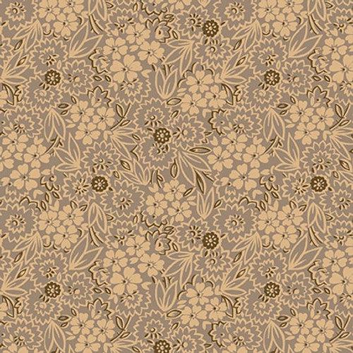 Quiet Grace Taupey Grey Scatter Garden Fabric