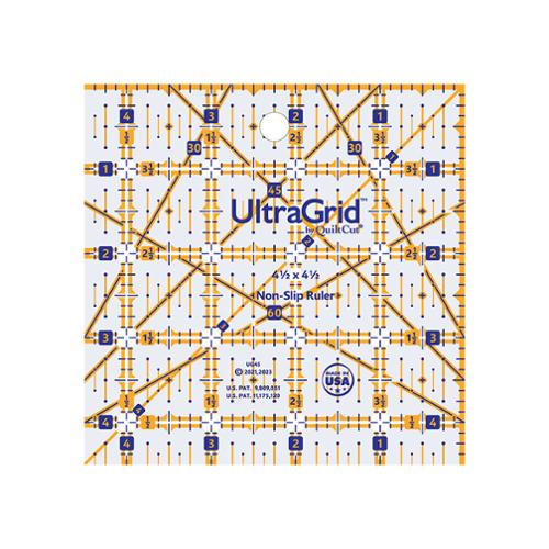 Quilt Cut UltraGrid Ruler 4 1/2" Square-QuiltCut-My Favorite Quilt Store