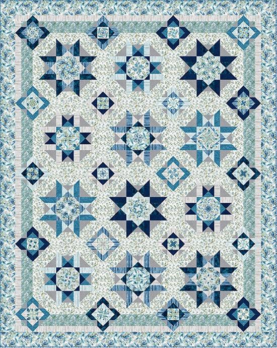 Quilt Moment Kaleidoscope Garden Quilt Kit-Hoffman Fabrics-My Favorite Quilt Store