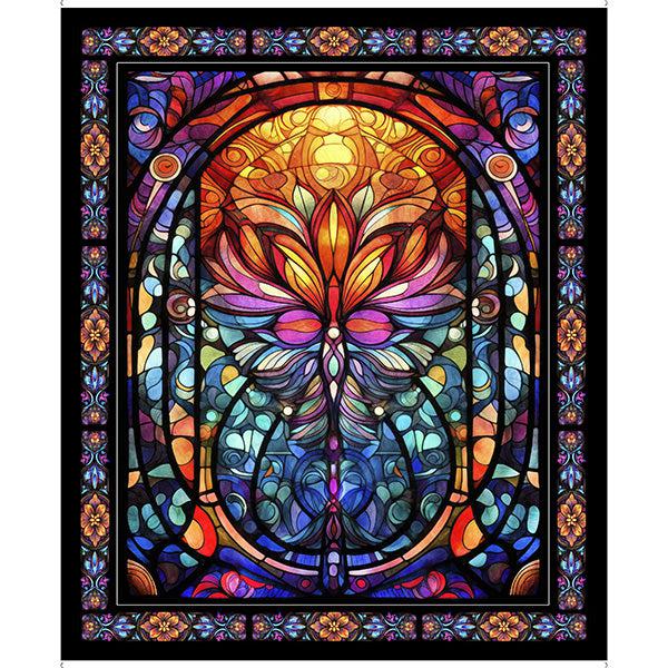 Radiant Reflections Stained Glass Panel 36"x 43/44"-QT Fabrics-My Favorite Quilt Store