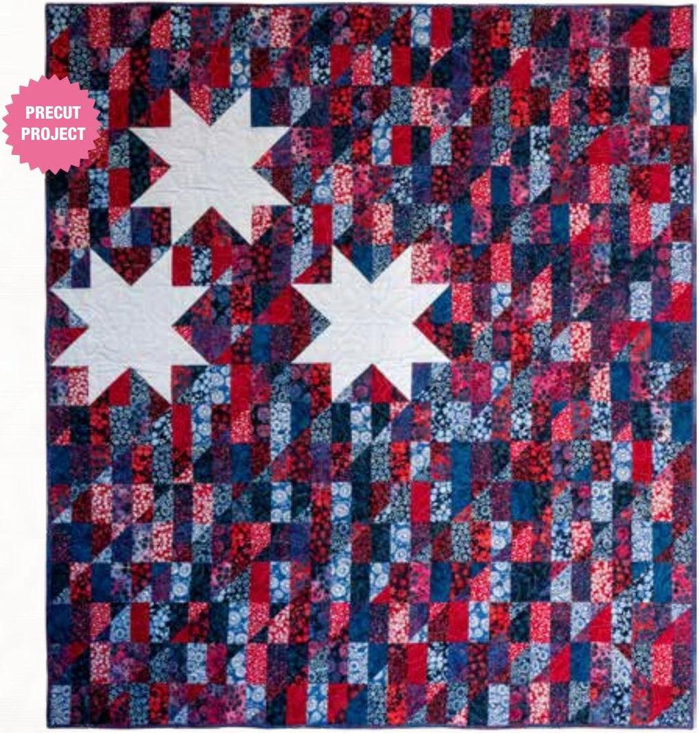 Red White and Blooms A Bright Corner Quilt Kit-Island Batik-My Favorite Quilt Store