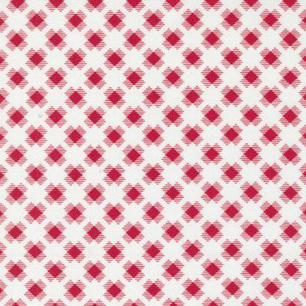 Reindeer Games Poinsettia Red Checkered Squares Fabric