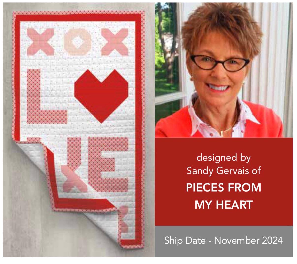 Riley Blake Monthly Door Banner 2024 Kit - February - All My Love-Riley Blake Fabrics-My Favorite Quilt Store