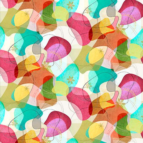 Road Trippin' Multi Groovy Geo Digital Print Fabric-3 Wishes Fabric-My Favorite Quilt Store