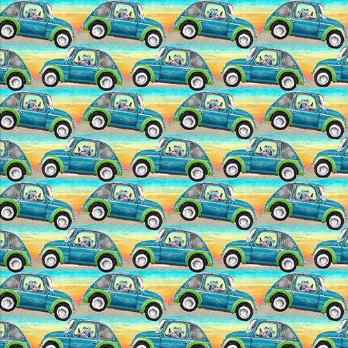 Road Trippin' Multi Koalafied Driver Digital Print Fabric