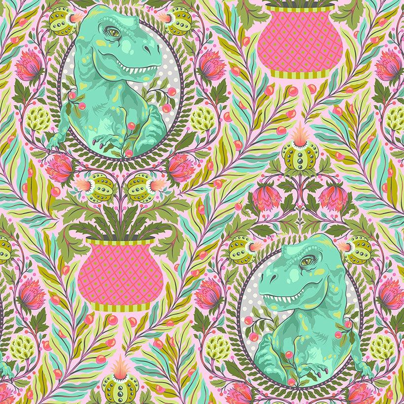 Roar! Blush Tree Rex Fabric-Free Spirit Fabrics-My Favorite Quilt Store