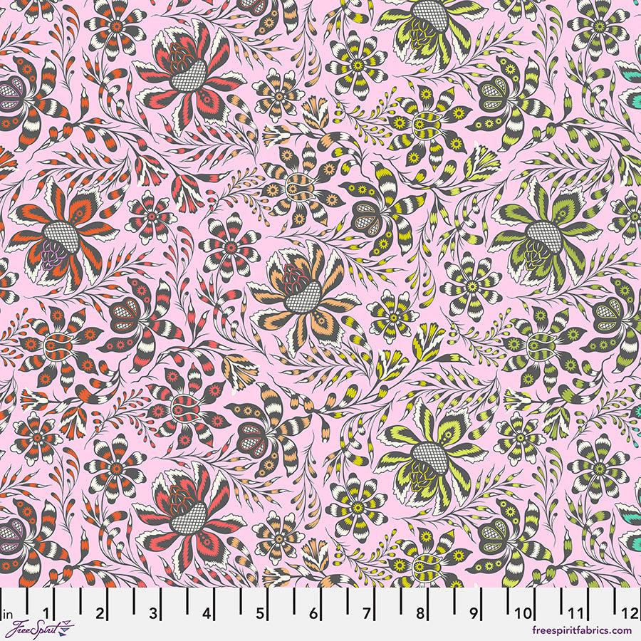 Roar! Blush Wild Vine Fabric-Free Spirit Fabrics-My Favorite Quilt Store