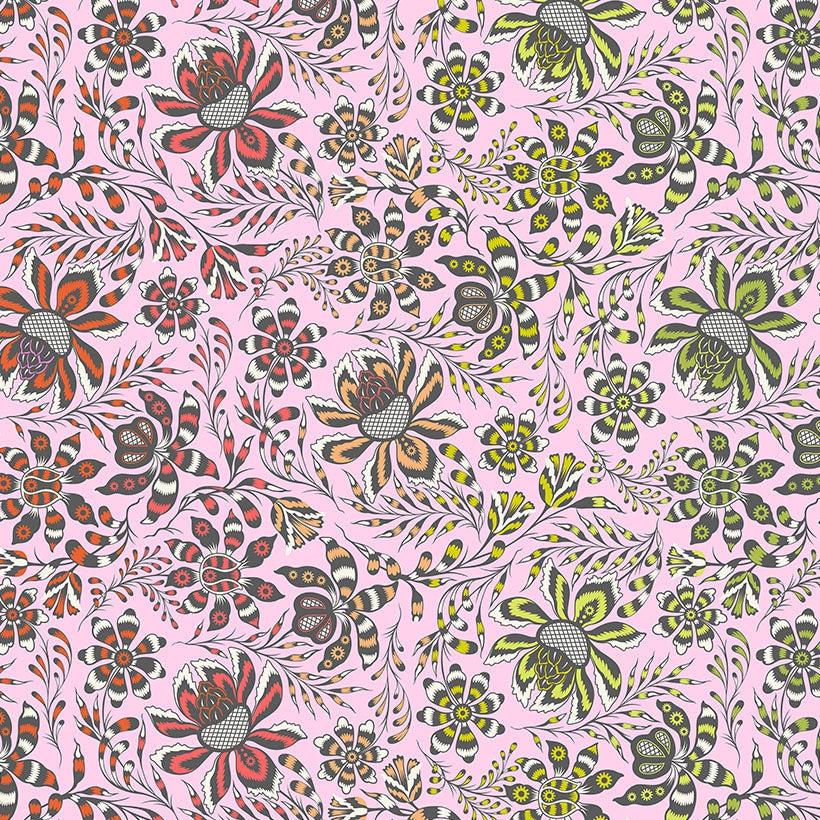 Roar! Blush Wild Vine Fabric-Free Spirit Fabrics-My Favorite Quilt Store