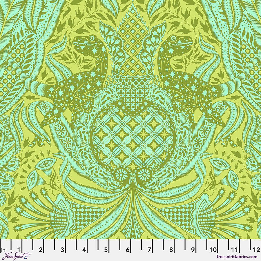 Roar! Lime Gift Rapt Fabric-Free Spirit Fabrics-My Favorite Quilt Store