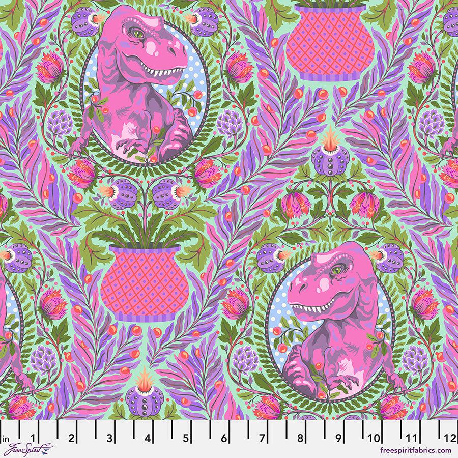 Roar! Mist Tree Rex Fabric-Free Spirit Fabrics-My Favorite Quilt Store