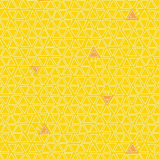 Robo Boogie Honey Triangles Fabric-Benartex Fabrics-My Favorite Quilt Store