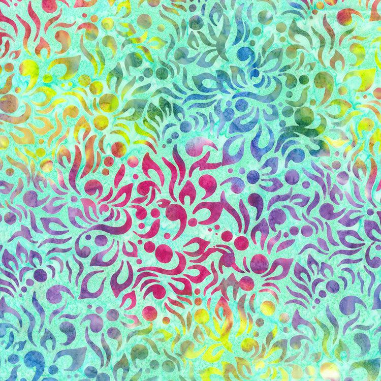 Rock Candy Ocean Mist Candy Flair Batik Fabric