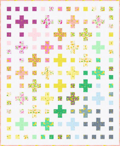 Rose Lemonade Color Crossings Quilt Pattern - Free Pattern Download-Robert Kaufman-My Favorite Quilt Store