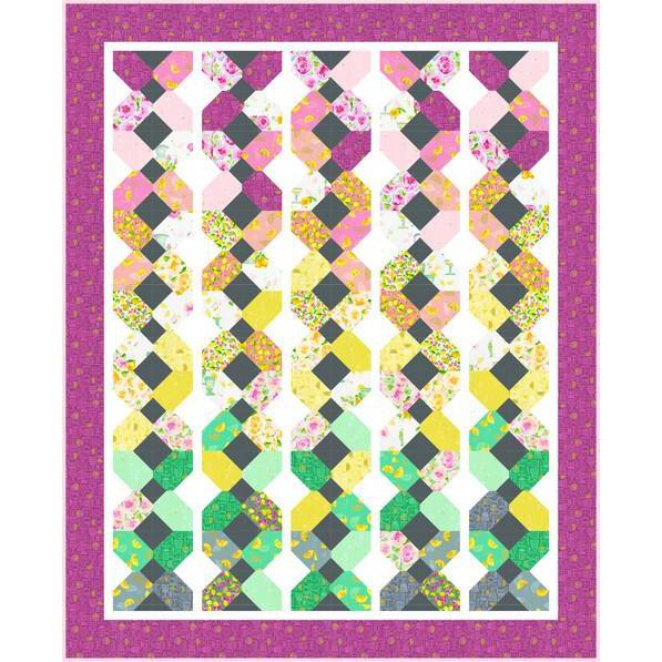 Rose Lemonade Dutch Braid Quilt Pattern - Free Pattern Download-Robert Kaufman-My Favorite Quilt Store