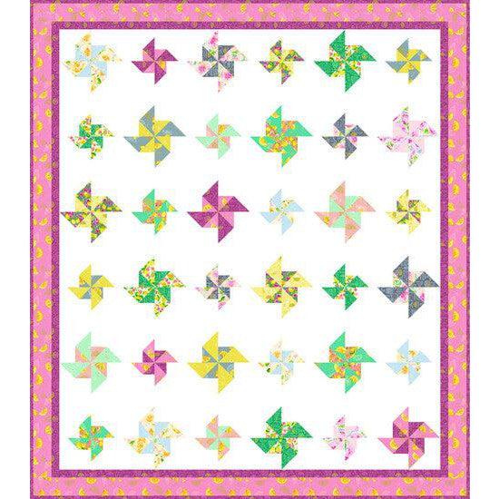 Rose Lemonade Playtime Pinwheels Quilt Pattern - Free Pattern Download