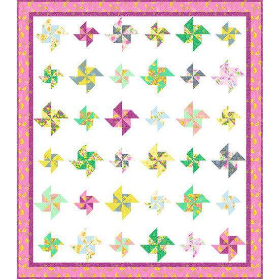 Rose Lemonade Playtime Pinwheels Quilt Pattern - Free Pattern Download-Robert Kaufman-My Favorite Quilt Store