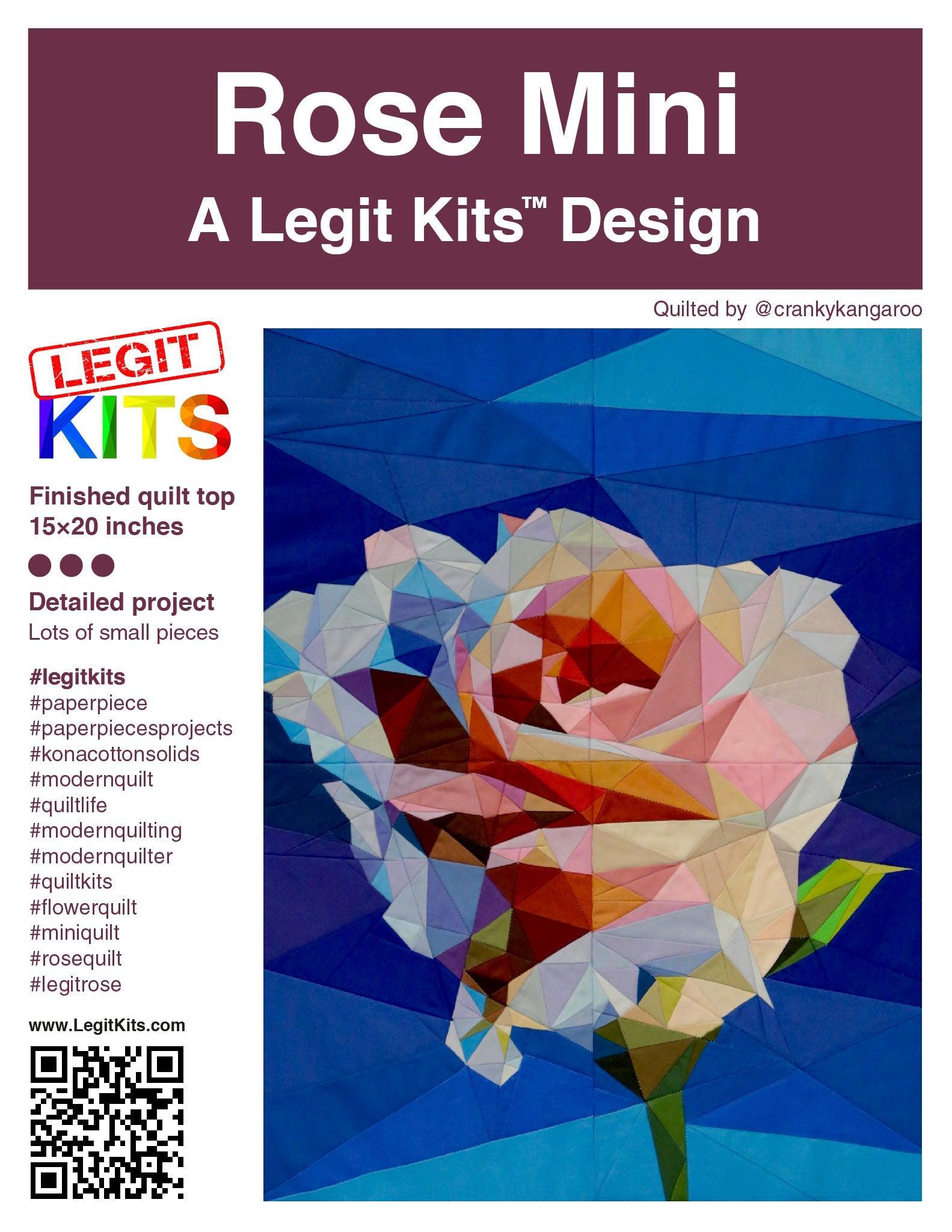 Rose Mini Quilt Kit-Legit Kits-My Favorite Quilt Store